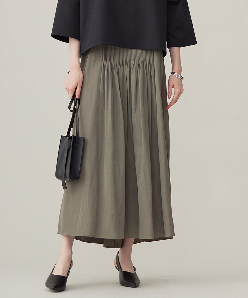 【オンワード】 ICB>スカート 【洗える】 エステルメモリータフタ ロングスカート スレートカーキ 6 レディース 【オンワード】 ICB>スカート 【洗える】 エステルメモリータフタ ロングスカート スレートカーキ 6 レディース