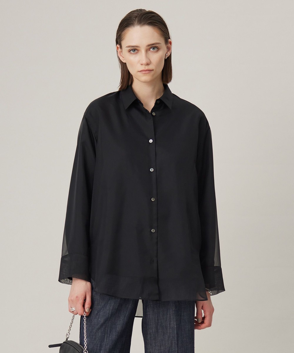 【オンワード】 ICB>トップス 【洗える】オーガンコンビシャーティング ブラック 2 レディース 【オンワード】 ICB>トップス 【洗える】オーガンコンビシャーティング ブラック 2 レディース