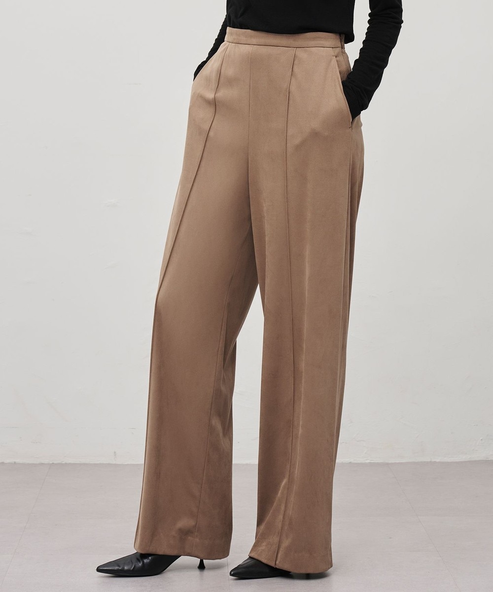 【オンワード】 uncrave>パンツ 【手洗い可】スウェード ストレートパンツ トープ 1 レディース 【オンワード】 uncrave>パンツ 【手洗い可】スウェード ストレートパンツ トープ 1 レディース