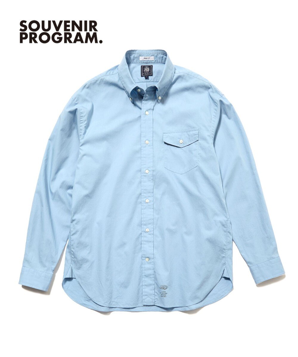 【オンワード】 J.PRESS MEN>トップス 【J.PRESS ORIGINALS】【UNISEX】Cotton Broad Cloth B.D. Shirt / Baggy-Fit サックスブルー S メンズ