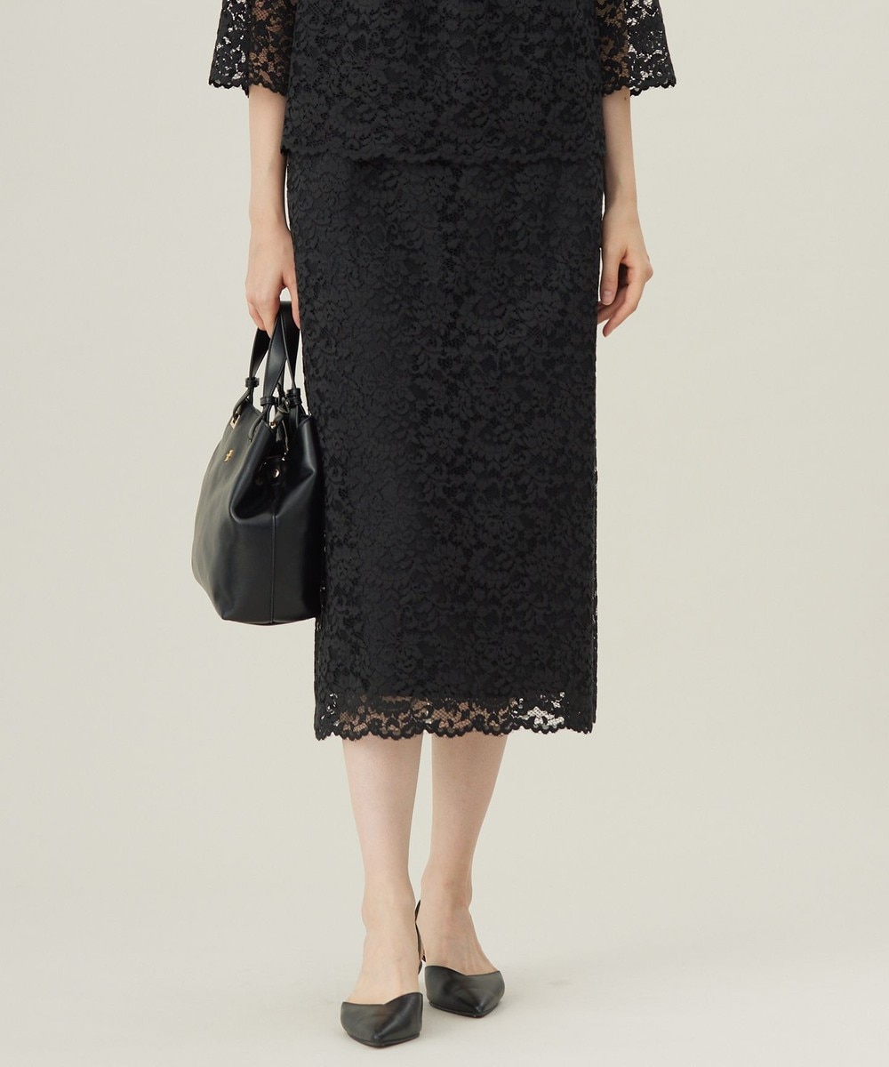 【オンワード】 自由区>スカート 【セットアップ対応・洗える】フルールスカラレース スカート ブラック 38 レディース 【オンワード】 自由区>スカート 【セットアップ対応・洗える】フルールスカラレース スカート ブラック 38 レディース