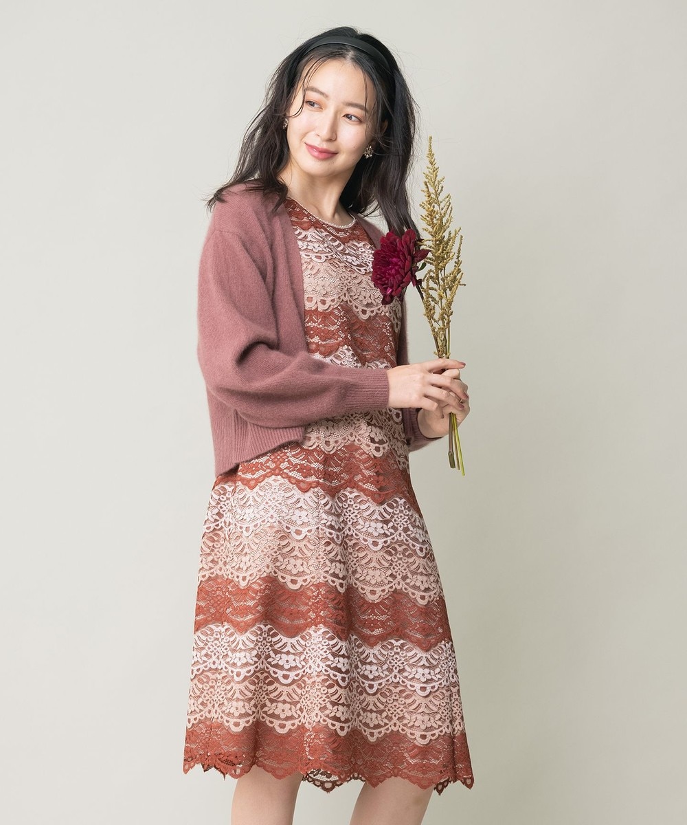 【オンワード】 TOCCA>ワンピース 【TOCCA LAVENDER】Ripple Lace Dress ドレス サックスブルー 4 レディース 【送料無料】