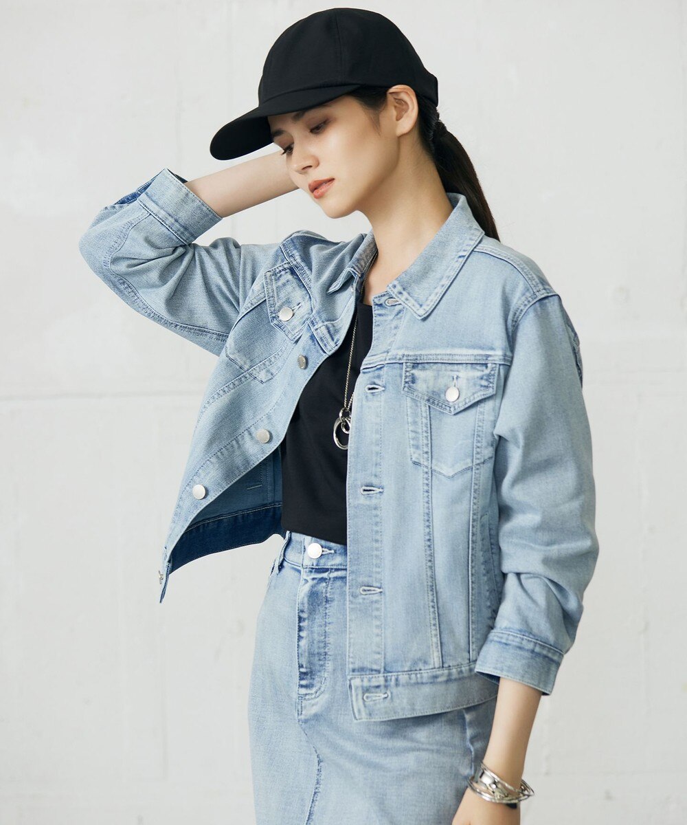 【オンワード】 自由区 S(小さいサイズ)>ジャケット/アウター 【洗える】ウスカルデニムベーシック ジャケット ライトインディゴ 32 レディース 【オンワード】 自由区 S(小さいサイズ)>ジャケット/アウター 【洗える】ウスカルデニムベーシック ジャケット ライトインディゴ 32 レディース