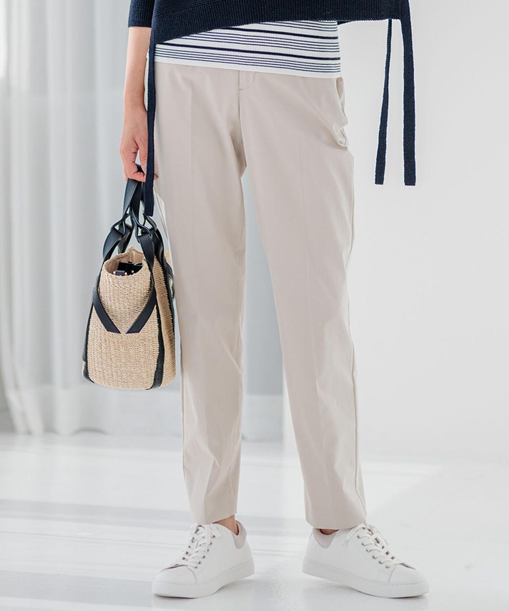 【オンワード】 23区>パンツ 【洗える】コットンサテンストレッチ テーパードパンツ ベージュ 36 レディース 【オンワード】 23区>パンツ 【洗える】コットンサテンストレッチ テーパードパンツ ベージュ 36 レディース