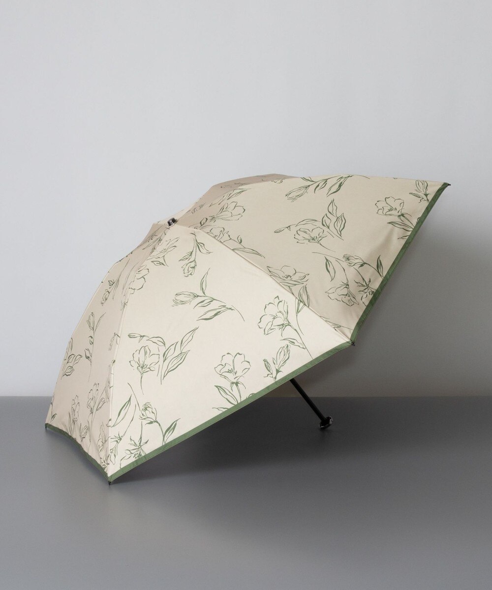 ＜オンワード＞AURORA>ファッション雑貨 Blao（ブラオ）ボタニカル柄 晴雨兼用傘（折り畳みミニ傘）日傘 ベージュｘカーキ FREE レディース 【送料無料】画像