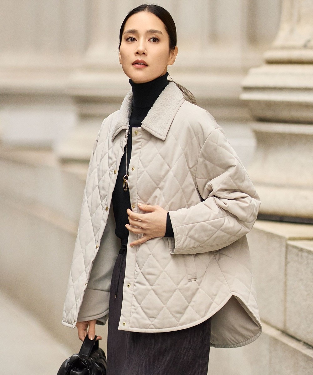 【オンワード】 自由区>ジャケット/アウター キルト アウター ライトベージュ 38 レディース 【オンワード】 自由区>ジャケット/アウター キルト アウター ライトベージュ 38 レディース