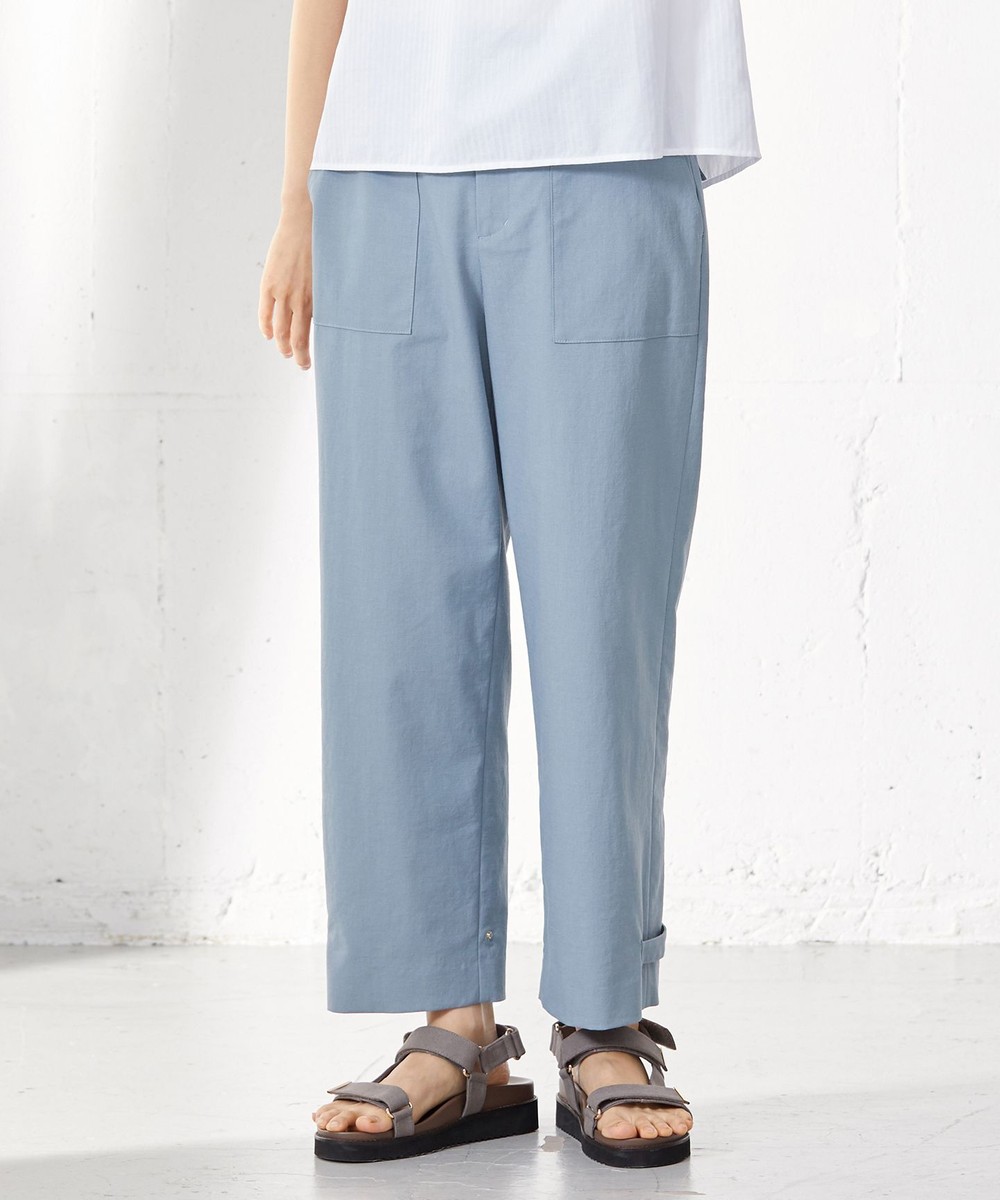 【オンワード】 J.PRESS LADIES>パンツ 【2WAY・洗える】ポリエステルリネンパンプキンシェル ベイカー パンツ スカイブルー 9 レディース 【オンワード】 J.PRESS LADIES>パンツ 【2WAY・洗える】ポリエステルリネンパンプキンシェル ベイカー パンツ スカイブルー 9 レディース
