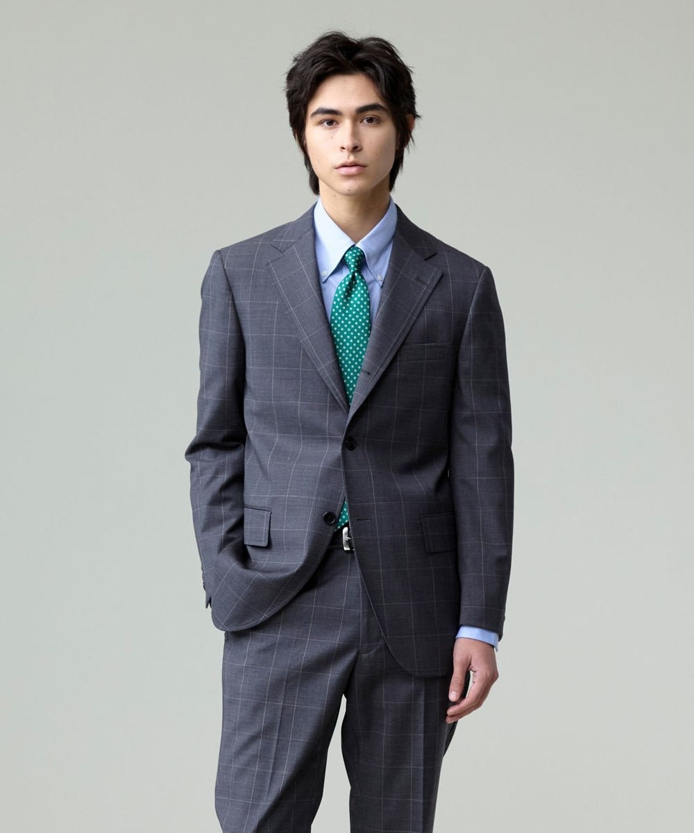 【オンワード】 J.PRESS MEN>スーツ/ネクタイ 【WEB・一部店舗限定】ウィンドーペーン スーツ グレー A5 メンズ 【オンワード】 J.PRESS MEN>スーツ/ネクタイ 【WEB・一部店舗限定】ウィンドーペーン スーツ グレー A5 メンズ