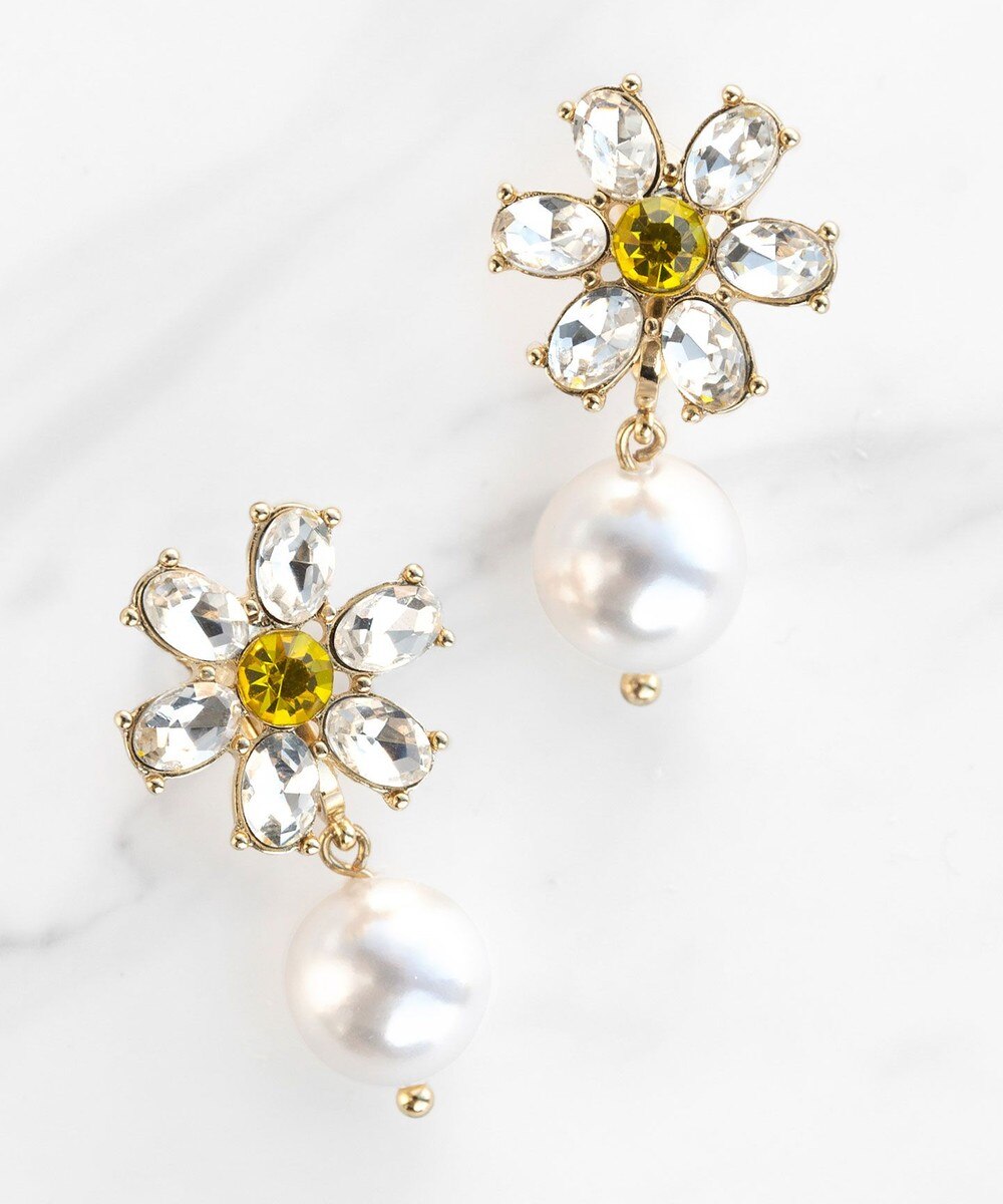 【オンワード】 TOCCA>アクセサリー DAISY BIJOUX＆PEARL EARRINGS イヤリング イエロー F レディース