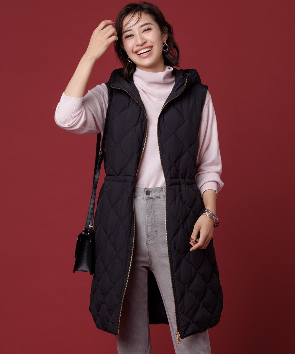 【オンワード】 UNFILO L(大きいサイズ)>ジャケット/アウター 【TAION×UNFILO 】フード付きジレ ブラック XL レディース 【オンワード】 UNFILO L(大きいサイズ)>ジャケット/アウター 【TAION×UNFILO 】フード付きジレ ブラック XL レディース