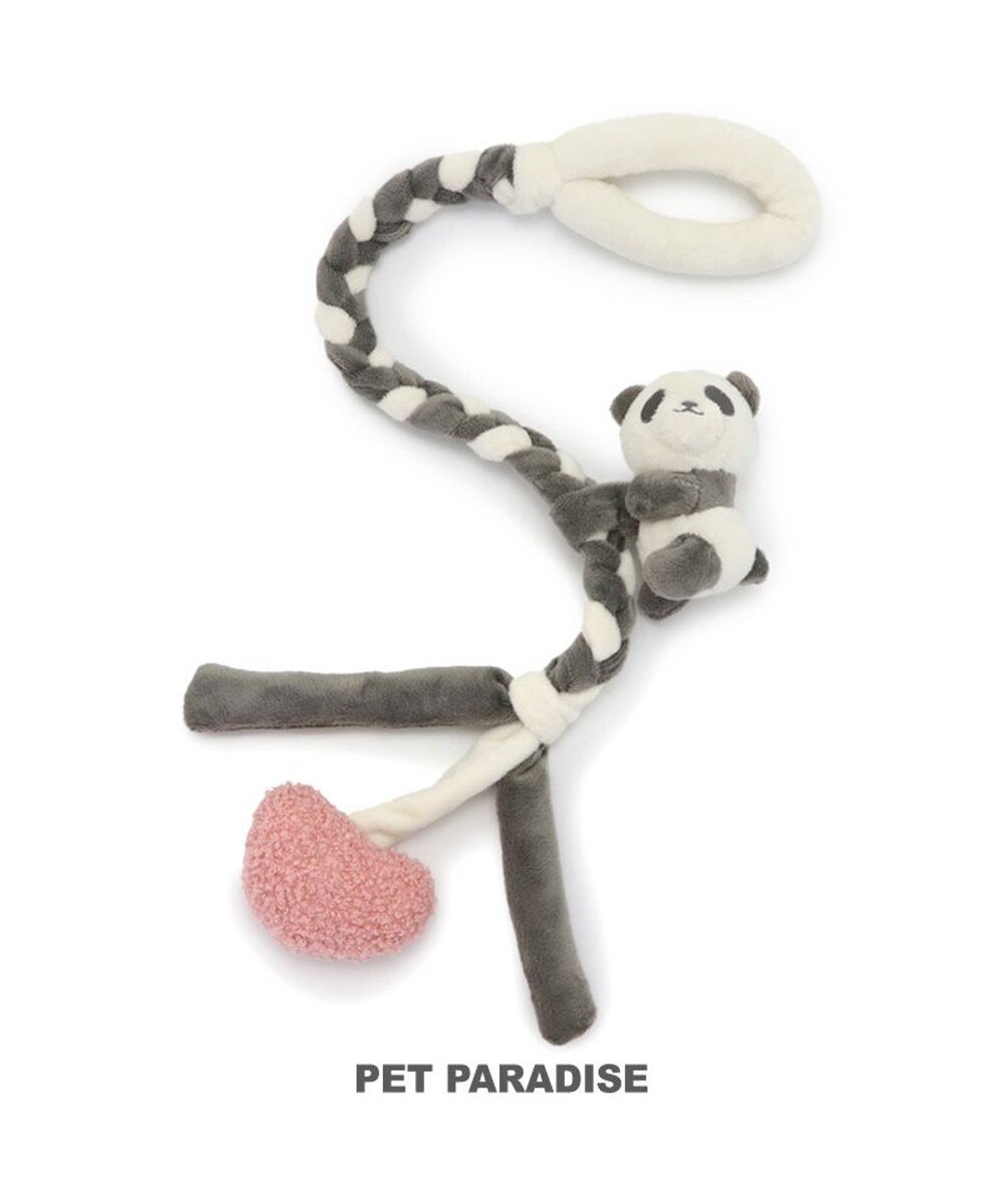 【オンワード】 PET PARADISE>ペットグッズ 犬 おもちゃ ロープ 編み パンダ グレー -