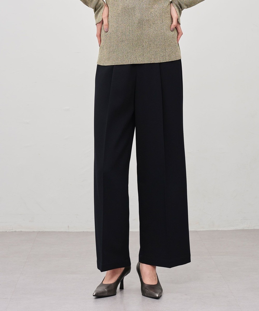 【オンワード】 uncrave>パンツ 【手洗い可】ウォッシャブルウールライクツイル ワイドパンツ ブラック 00 レディース 【オンワード】 uncrave>パンツ 【手洗い可】ウォッシャブルウールライクツイル ワイドパンツ ブラック 00 レディース