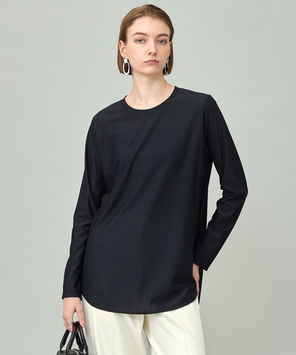 【オンワード】 ICB L(大きいサイズ)>トップス 【マシンウォッシャブル可】ライトトリコット バックスリット入り長袖プルオーバー ブラック XL レディース 【オンワード】 ICB L(大きいサイズ)>トップス 【マシンウォッシャブル可】ライトトリコット バックスリット入り長袖プルオーバー ブラック XL レディース