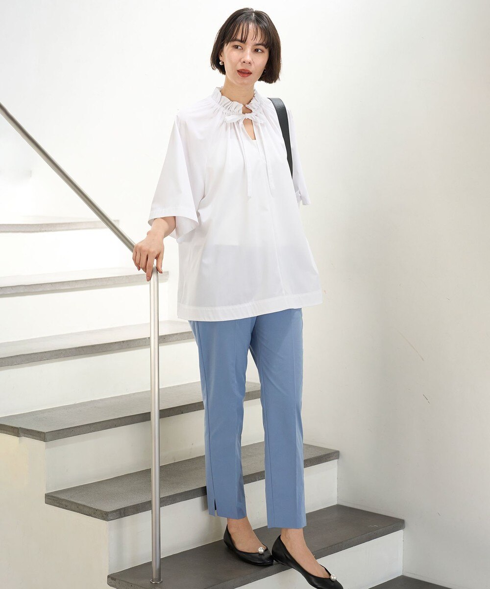 【オンワード】 UNFILO>パンツ 【接触冷感/UVケア/撥水】FINE MOVE テーパードパンツ ダルブルー L レディース 【オンワード】 UNFILO>パンツ 【接触冷感/UVケア/撥水】FINE MOVE テーパードパンツ ダルブルー L レディース