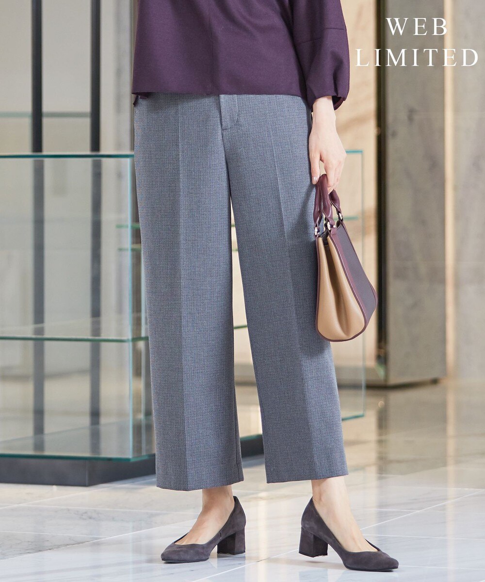 【オンワード】 J.PRESS LADIES>パンツ 【WEB限定カラーあり】【洗える】NEWESTバックピーチチェック ワイドパンツ ブラウン 9 レディース 【送料無料】