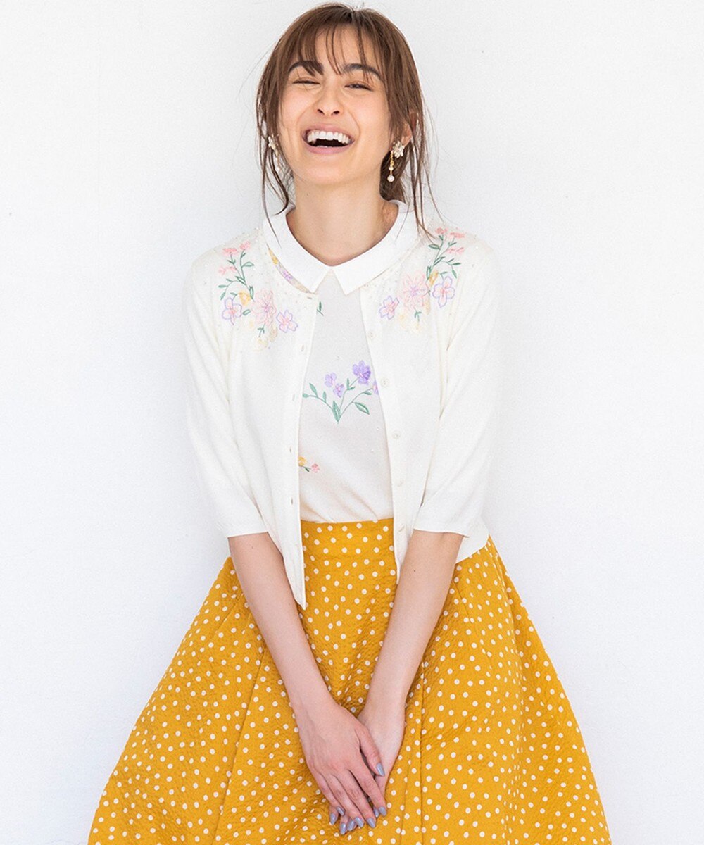 【オンワード】 TOCCA>トップス 【洗える!&接触冷感】ARIEL CARDIGAN カーディガン アイボリー XS レディース 【送料無料】