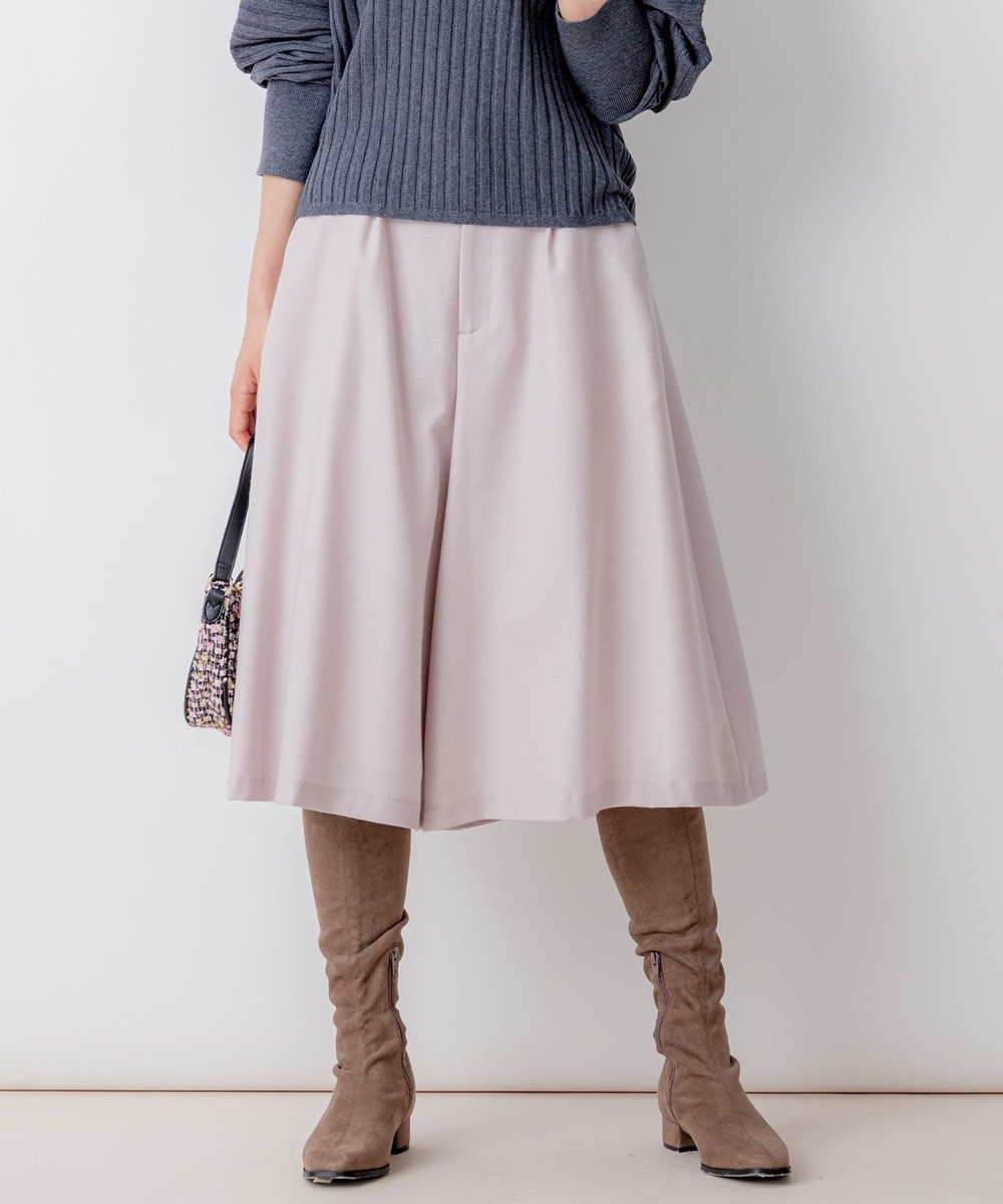 【オンワード】 組曲>パンツ 【WEB一部店舗限定】ウールジョーゼット キュロットパンツ ローズ 1 レディース 【オンワード】 組曲>パンツ 【WEB一部店舗限定】ウールジョーゼット キュロットパンツ ローズ 1 レディース