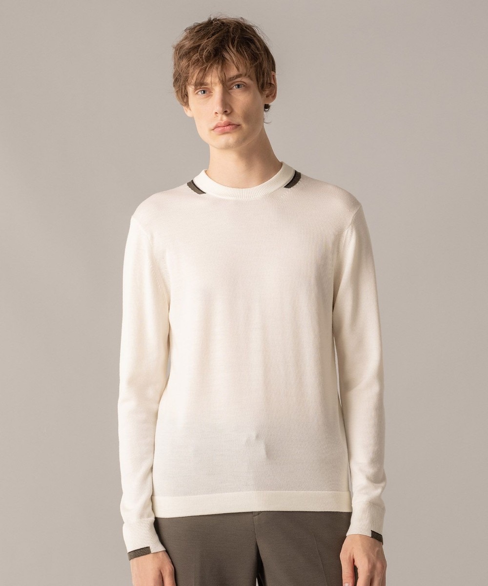 【オンワード】 JOSEPH MEN>トップス ウォッシャブルウールCN ホワイト 50 メンズ 【送料無料】