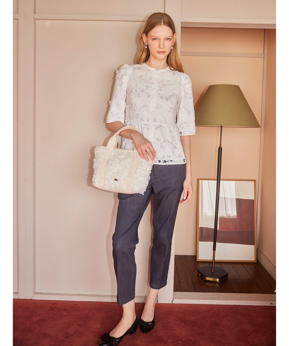 【オンワード】 TOCCA>パンツ 【洗える】SCALLOP DENIM パンツ デニム風 2 レディース