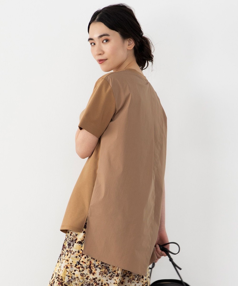 【オンワード】 23区>トップス 【マガジン掲載】ソフトコンパクトポンチ コンビ TEE(番号2C32) ホワイト 38 レディース 【送料無料】