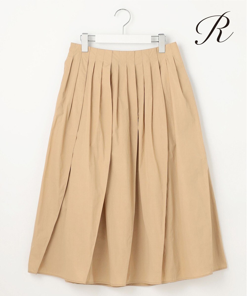 【オンワード】 23区 L（大きいサイズ）>スカート 【R(アール)】ナイロンタフタワッシャー スカート ベージュ 48 レディース