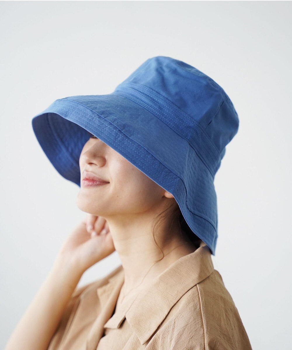 ATRENA>帽子 【UVカット率99％/遮熱/洗える】体感-10℃ コカゲル エッジアップハット ブルー S レディース