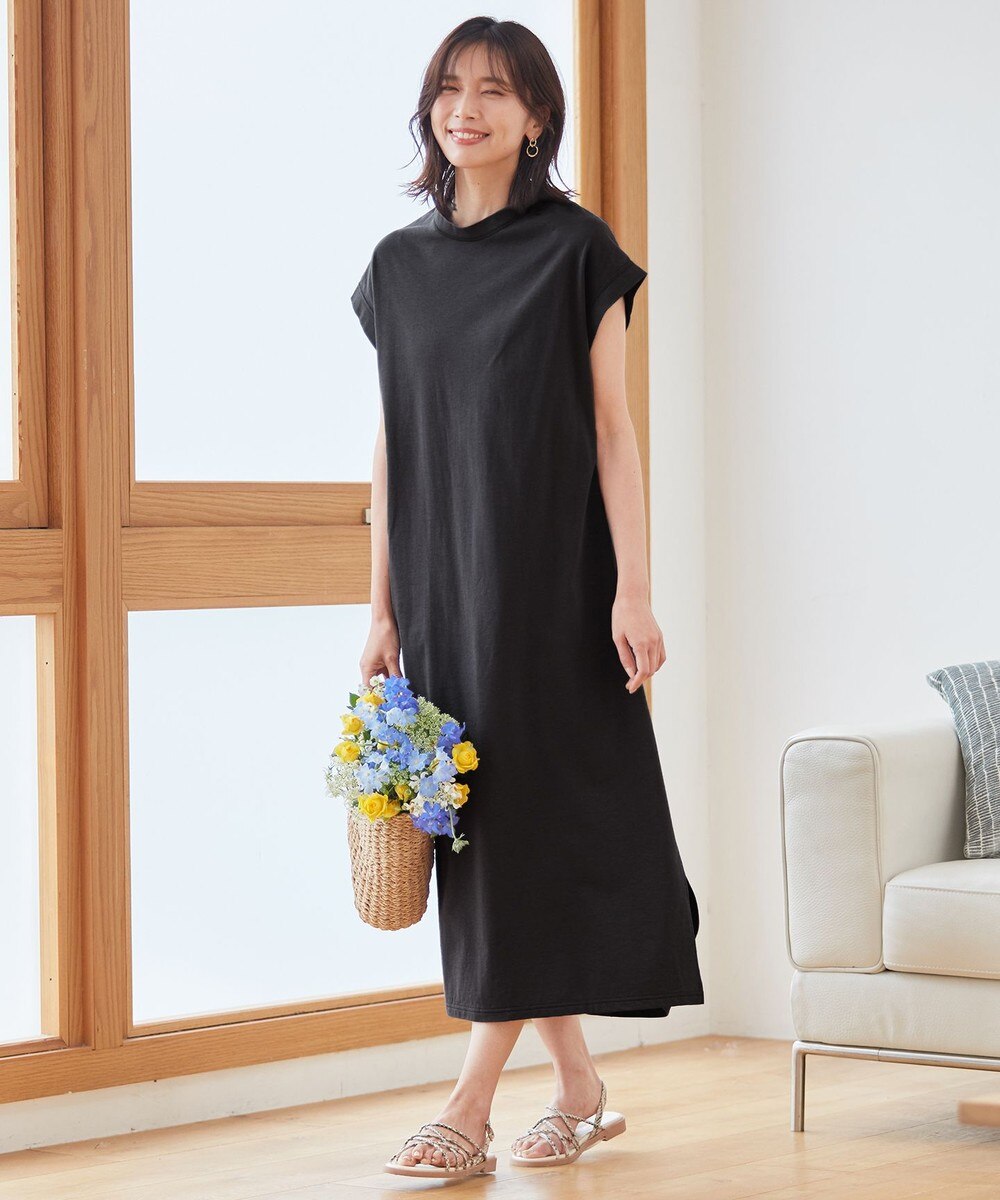 【オンワード】 any FAM>ワンピース USAコットンリラックス ワンピース ブラック 2 レディース 【送料無料】