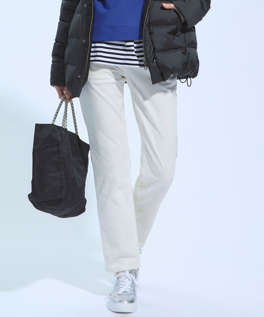 【オンワード】 23区 S(小さいサイズ)>パンツ 【洗える】23区DENIM ベルベットストレッチ ボーイズ テーパードパンツ ホワイト 28 レディース 【オンワード】 23区 S(小さいサイズ)>パンツ 【洗える】23区DENIM ベルベットストレッチ ボーイズ テーパードパンツ ホワイト 28 レディース