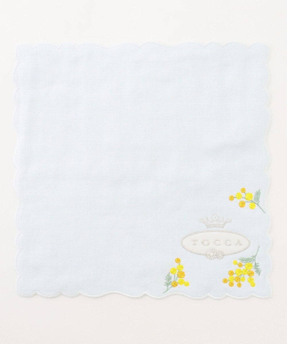 【オンワード】 TOCCA>財布/小物 AIRY YELLOW PEARL HANDKERCHIEF ハンカチ スカイブルー F レディース