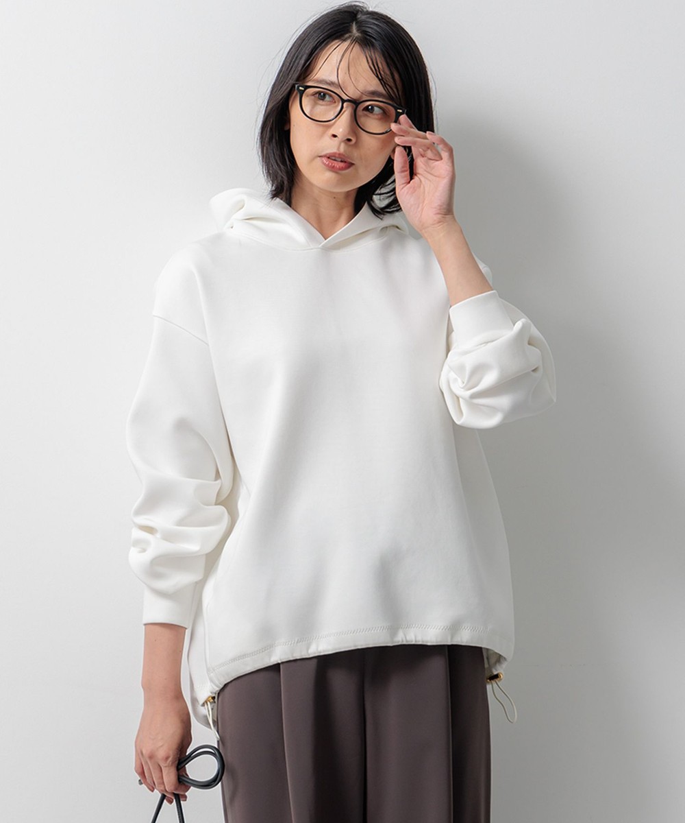 【オンワード】 23区 S(小さいサイズ)>トップス 【洗える】コンフォートダンボールジャージー パーカー ホワイト 32 レディース 【オンワード】 23区 S(小さいサイズ)>トップス 【洗える】コンフォートダンボールジャージー パーカー ホワイト 32 レディース