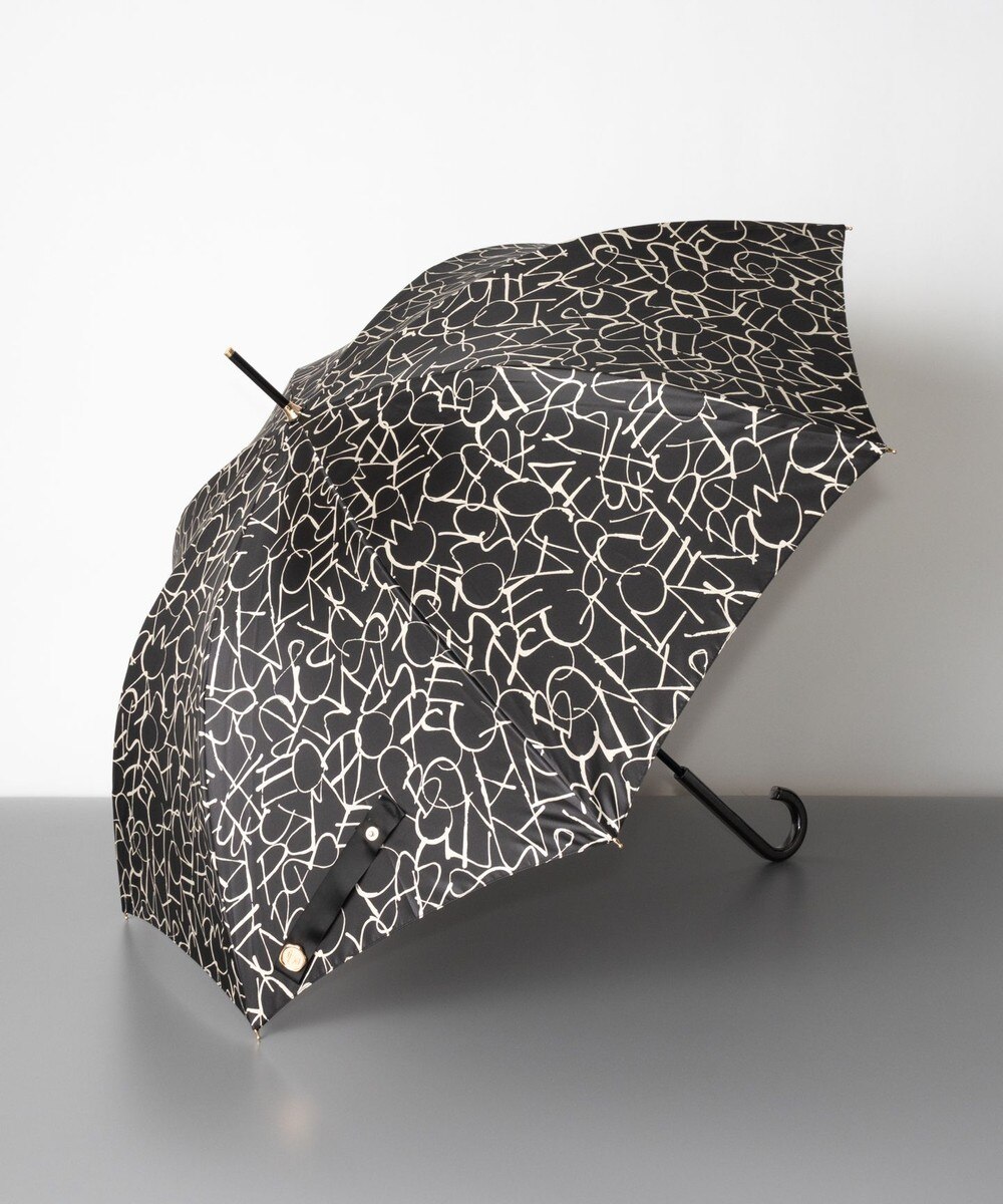 50%OFF！AURORA>ファッション雑貨 Beaurance（ビューランス）モノグラムプリント雨傘（長傘） ブラック FREE レディース 【送料無料】