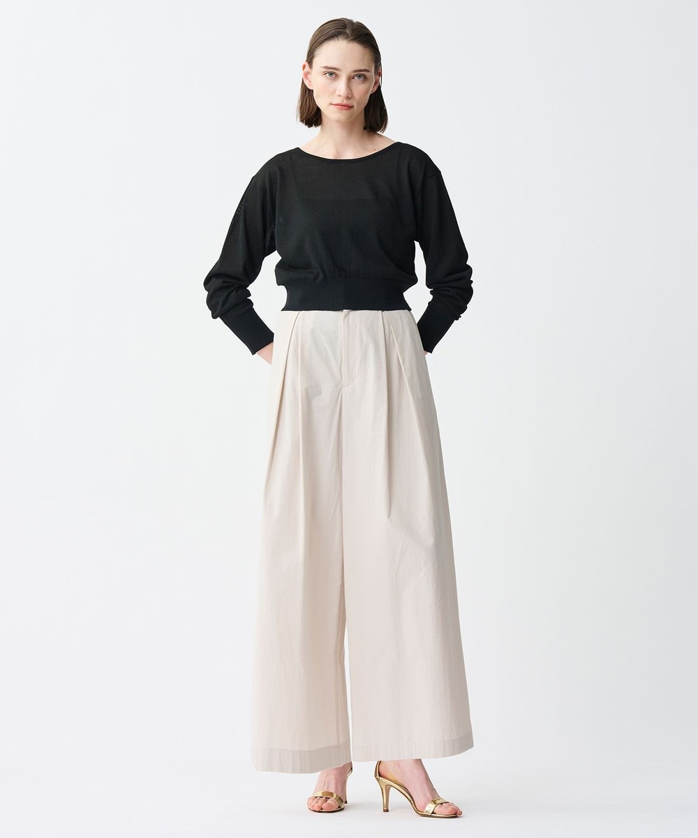 【オンワード】 uncrave>パンツ 【洗濯機洗い可】カラータイプライター ワイドパンツ ライトベージュ 2 レディース 【オンワード】 uncrave>パンツ 【洗濯機洗い可】カラータイプライター ワイドパンツ ライトベージュ 2 レディース