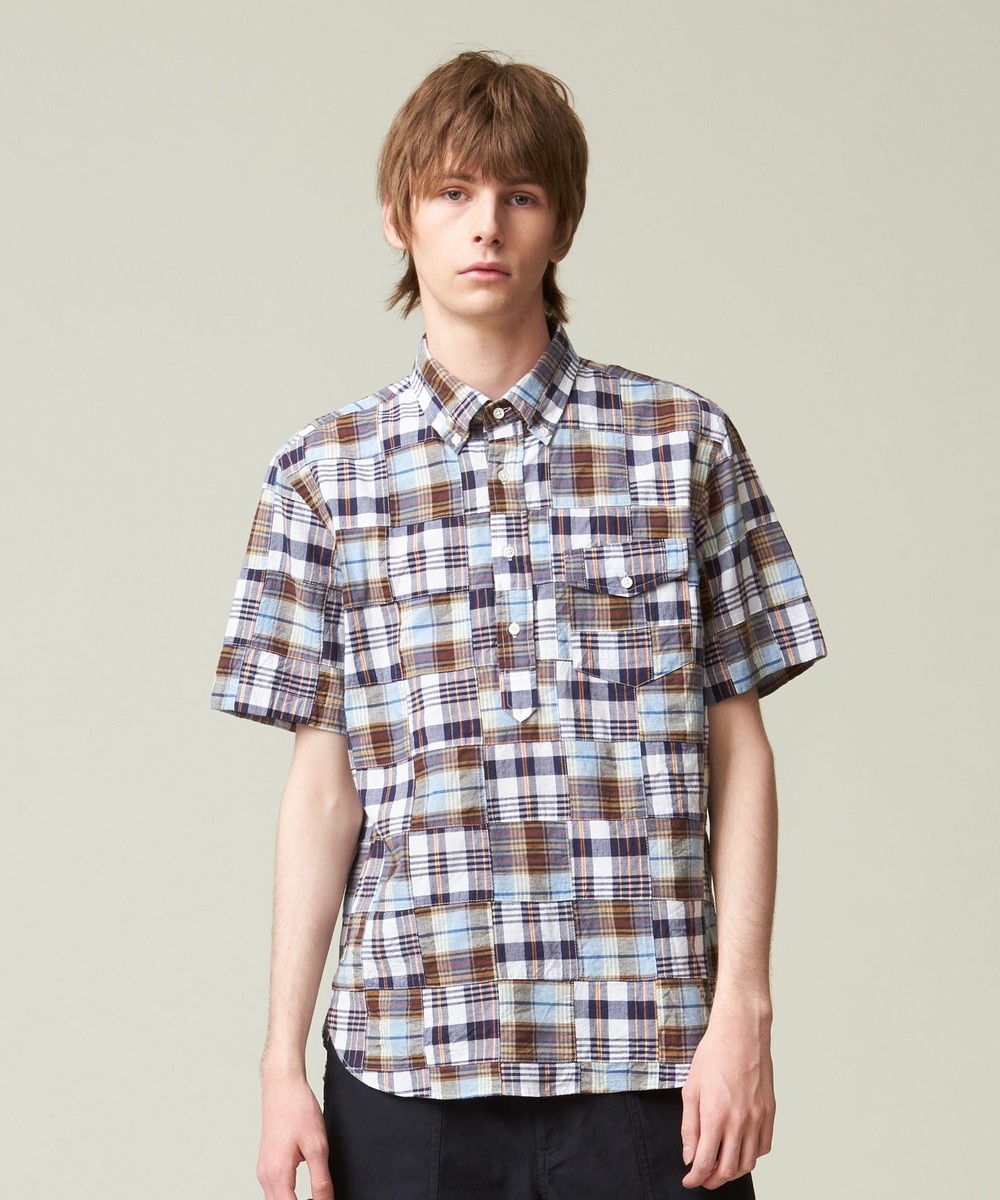 【オンワード】 J.PRESS MEN>トップス パッチワーク プルオーバーシャツ ネイビー S メンズ 【オンワード】 J.PRESS MEN>トップス パッチワーク プルオーバーシャツ ネイビー S メンズ