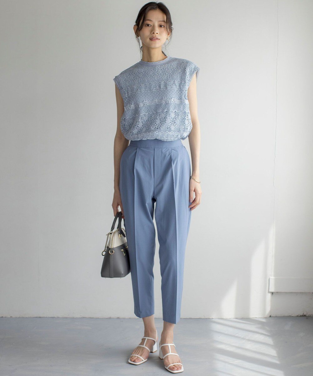 【オンワード】 組曲>パンツ スーパーライトストレッチテーパード パンツ スモーキーブルー 2 レディース 【オンワード】 組曲>パンツ スーパーライトストレッチテーパード パンツ スモーキーブルー 2 レディース