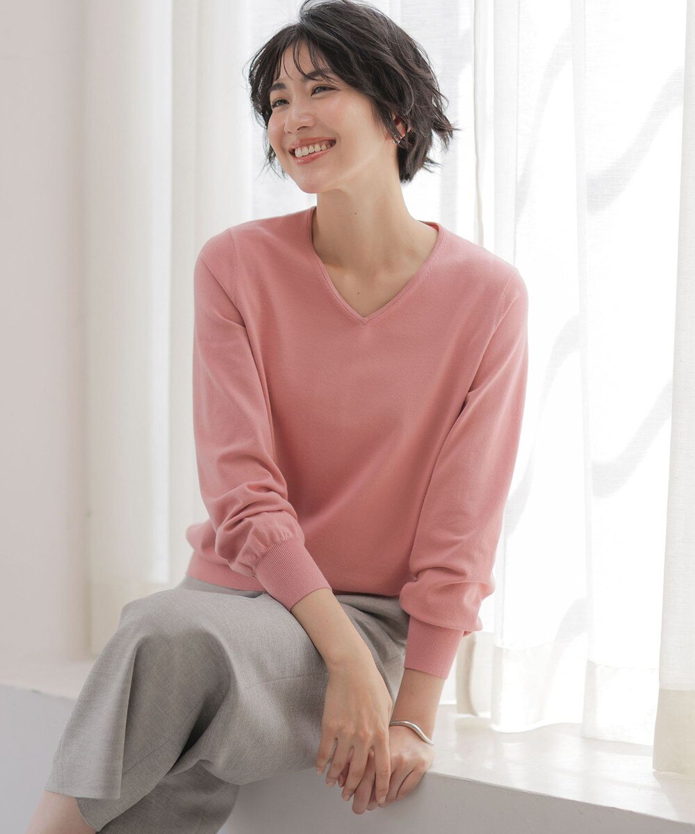 Tory Sport 上品なピンク Vネック 薄手セーター 楽天市場】ピンク ニット Vネックの通販 Tory Sport 上品な