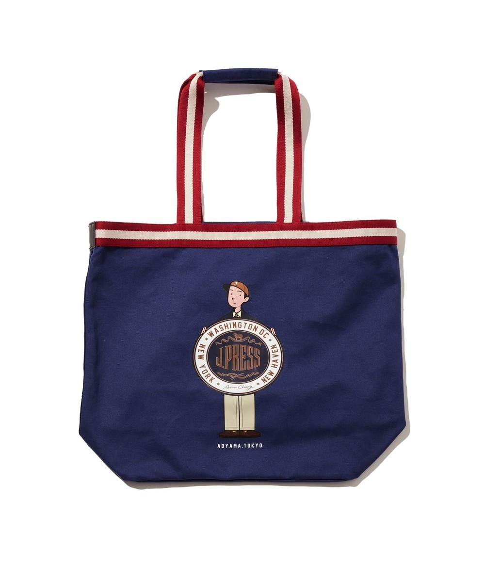 【オンワード】 J.PRESS MEN>バッグ 【AaronChang】【UNISEX】イラスト トートバック ネイビー F メンズ 【オンワード】 J.PRESS MEN>バッグ 【AaronChang】【UNISEX】イラスト トートバック ネイビー F メンズ