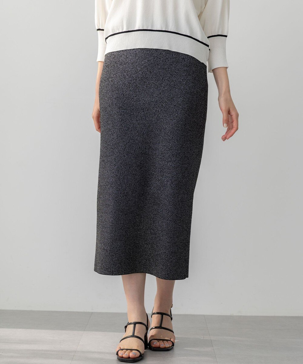 【オンワード】 組曲>スカート 【Oggiコラボ】きらきらラメニットスカート ブラック 2 レディース 【オンワード】 組曲>スカート 【Oggiコラボ】きらきらラメニットスカート ブラック 2 レディース