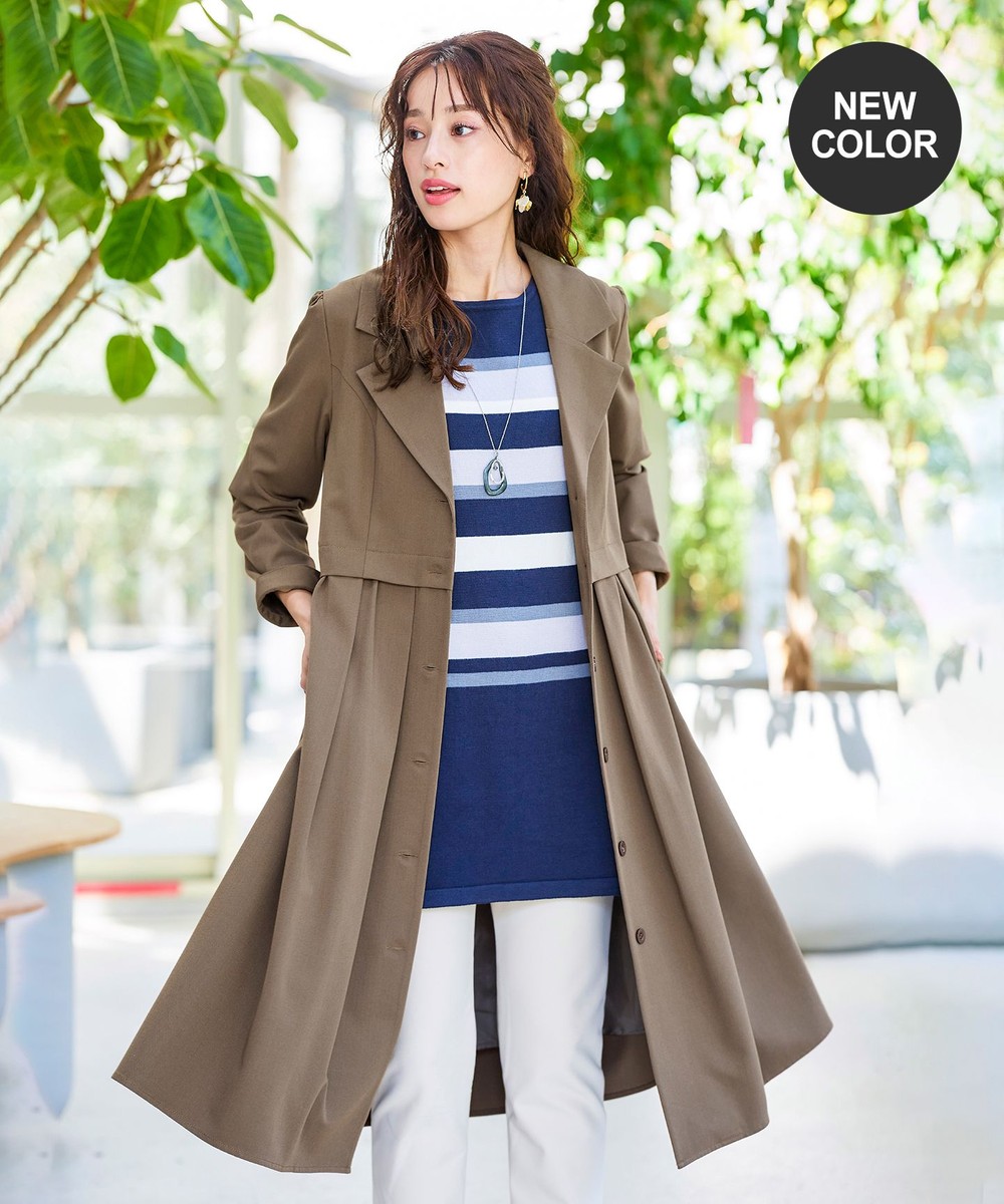 【洗える】フレアトレンチコート