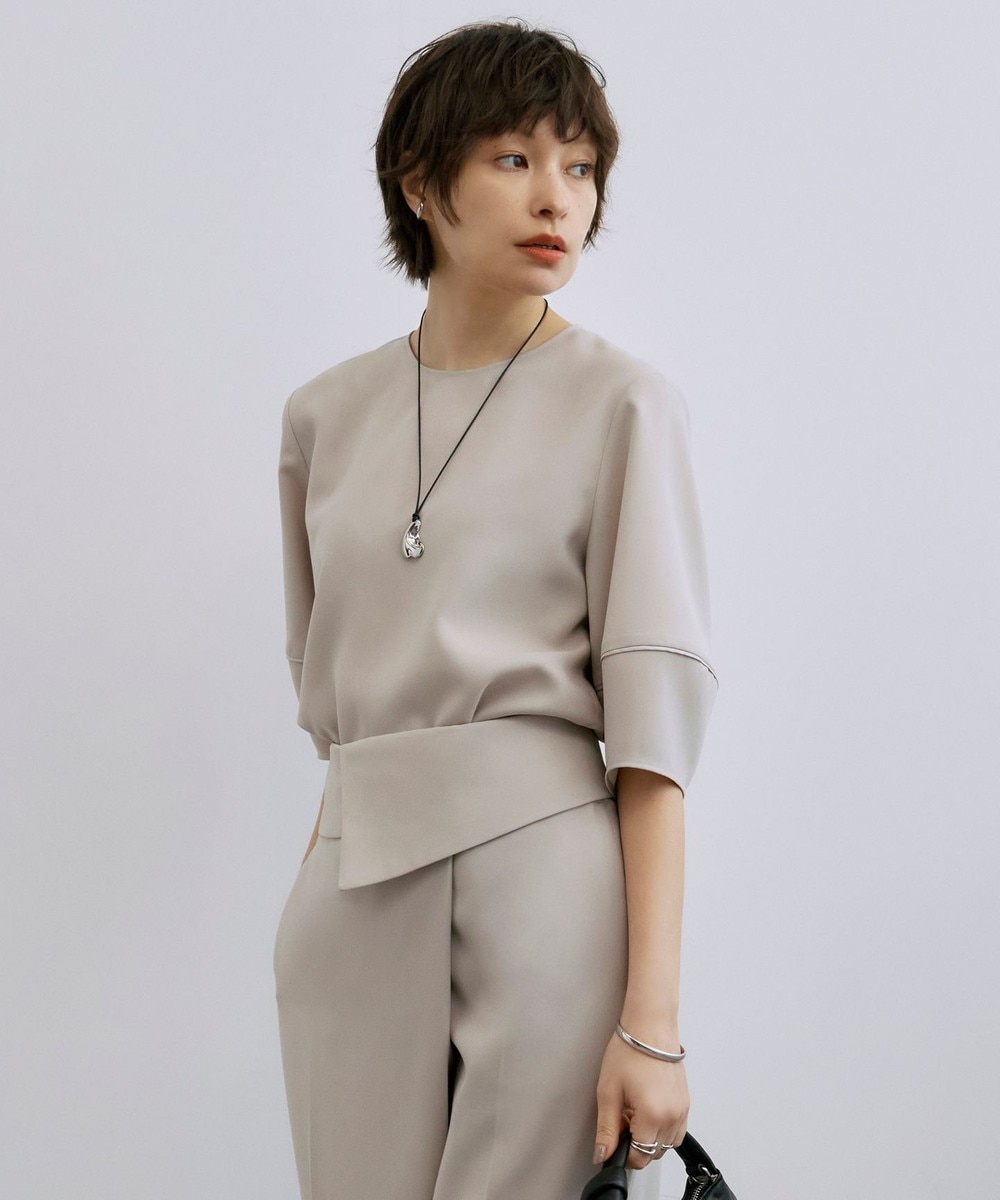 【オンワード】 ICB L(大きいサイズ)>トップス 【UVケア・接触冷感・速乾・防シワ・洗える】 FluidBackSatin ランタンスリーブブラウス トープ 44 レディース 【オンワード】 ICB L(大きいサイズ)>トップス 【UVケア・接触冷感・速乾・防シワ・洗える】 FluidBackSatin ランタンスリーブブラウス トープ 44 レディース