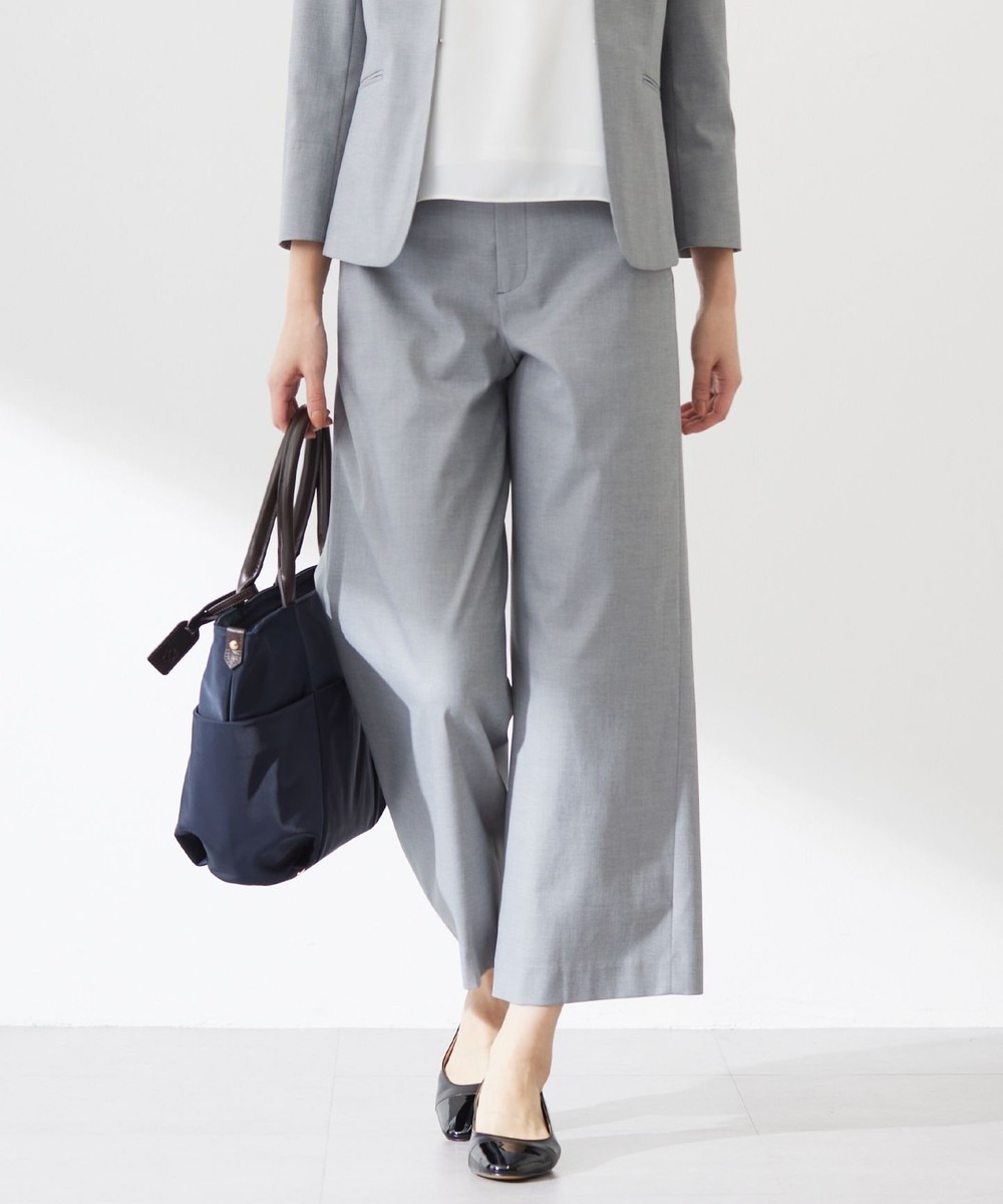 【オンワード】 J.PRESS LADIES>パンツ 【着丈が選べる・セットアップ対応・洗える・撥水・防汚】コットンFITTYシャーク ワイド アンクル パンツ ライトグレー 11 レディース 【オンワード】 J.PRESS LADIES>パンツ 【着丈が選べる・セットアップ対応・洗える・撥水・防汚】コットンFITTYシャーク ワイド アンクル パンツ ライトグレー 11 レディース