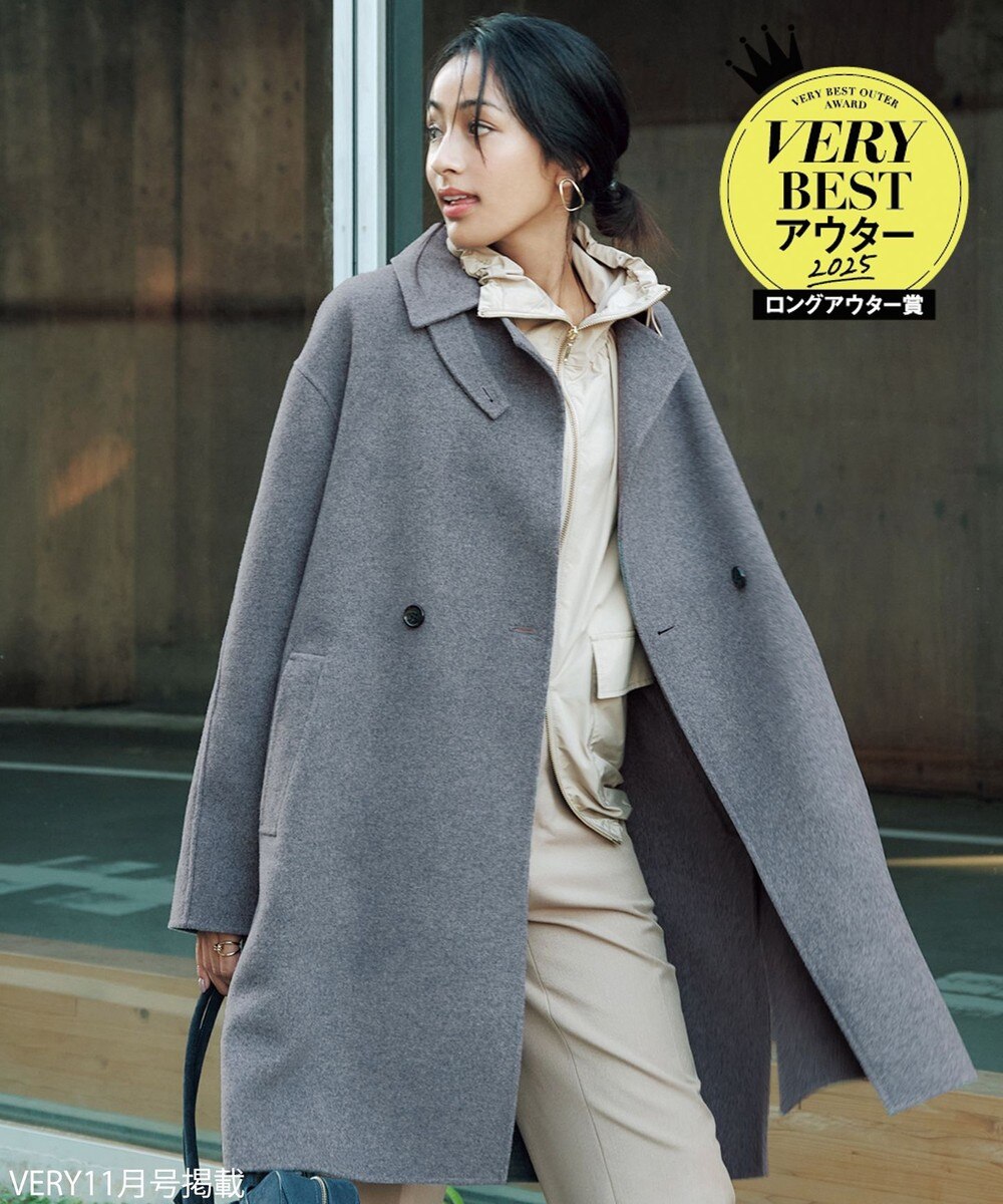 【オンワード】 23区 S（小さいサイズ）>ジャケット/アウター 【VERYベストアウター大賞「ロングアウター賞」受賞！】 MANTECOPure リバー チェスターコート ミディアムグレー 32 レディース