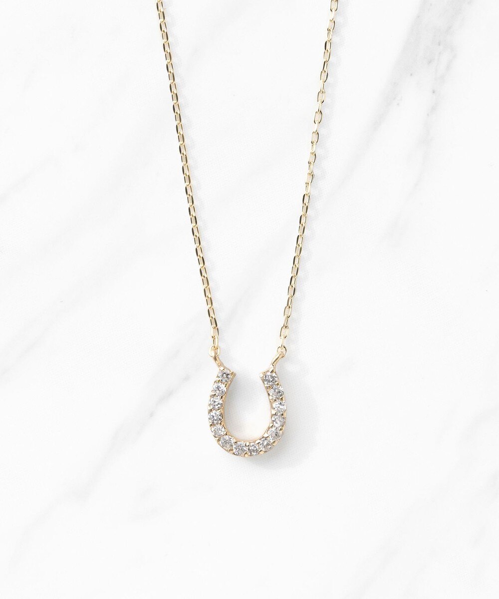 【オンワード】 TOCCA>アクセサリー 【WEB限定】DIAMOND HORSESHOE K10NECKLACE K10ゴールド ダイヤモンド ネックレス イエローゴールド F レディース