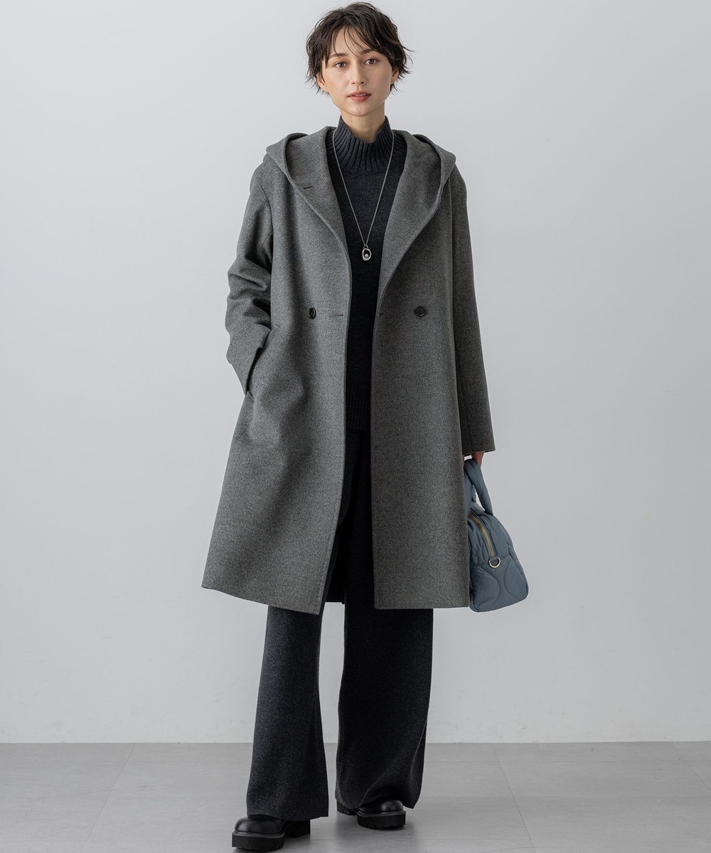 ウールカシミヤビーバー フーデット コート / 23区 L | ファッション