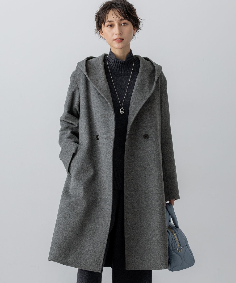 【オンワード】 23区 L(大きいサイズ)>ジャケット/アウター ウールカシミヤビーバー フーデット コート グレー 46 レディース 【オンワード】 23区 L(大きいサイズ)>ジャケット/アウター ウールカシミヤビーバー フーデット コート グレー 46 レディース