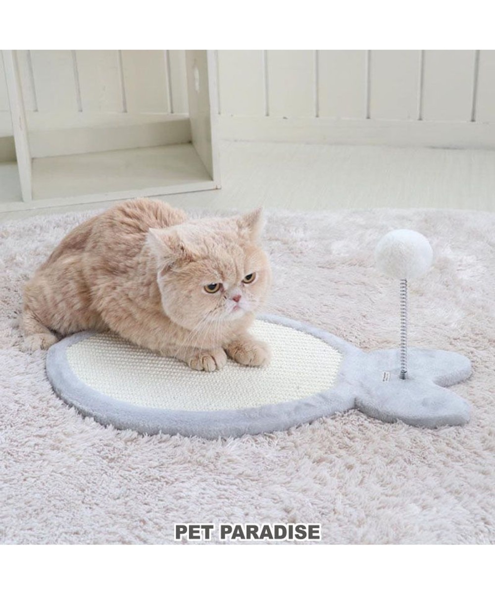PET PARADISE>ペットグッズ 猫 つめとぎ プレート 《ピンク/グレー 》 グレー -
