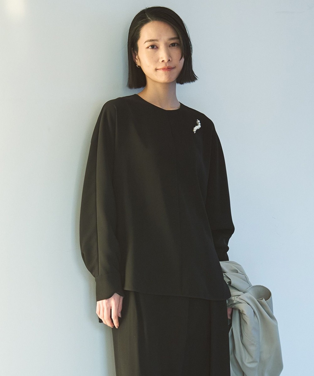 【オンワード】 UNFILO>トップス 【洗える/UVケア】ドルマン ブラウス ブラック L レディース 【オンワード】 UNFILO>トップス 【洗える/UVケア】ドルマン ブラウス ブラック L レディース