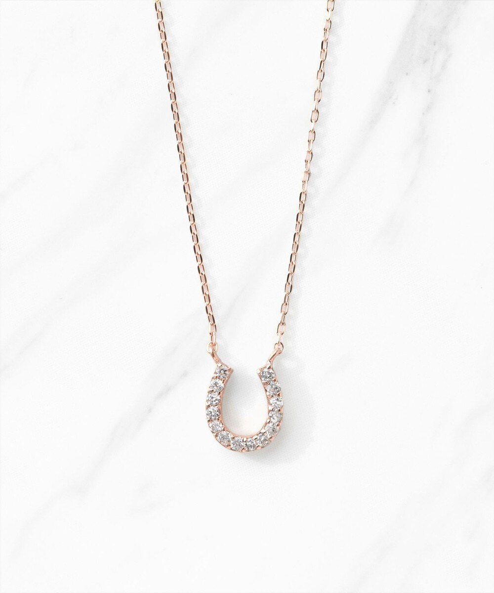 【オンワード】 TOCCA>アクセサリー 【WEB限定】DIAMOND HORSESHOE K10NECKLACE K10ゴールド ダイヤモンド ネックレス ピンクゴールド F レディース