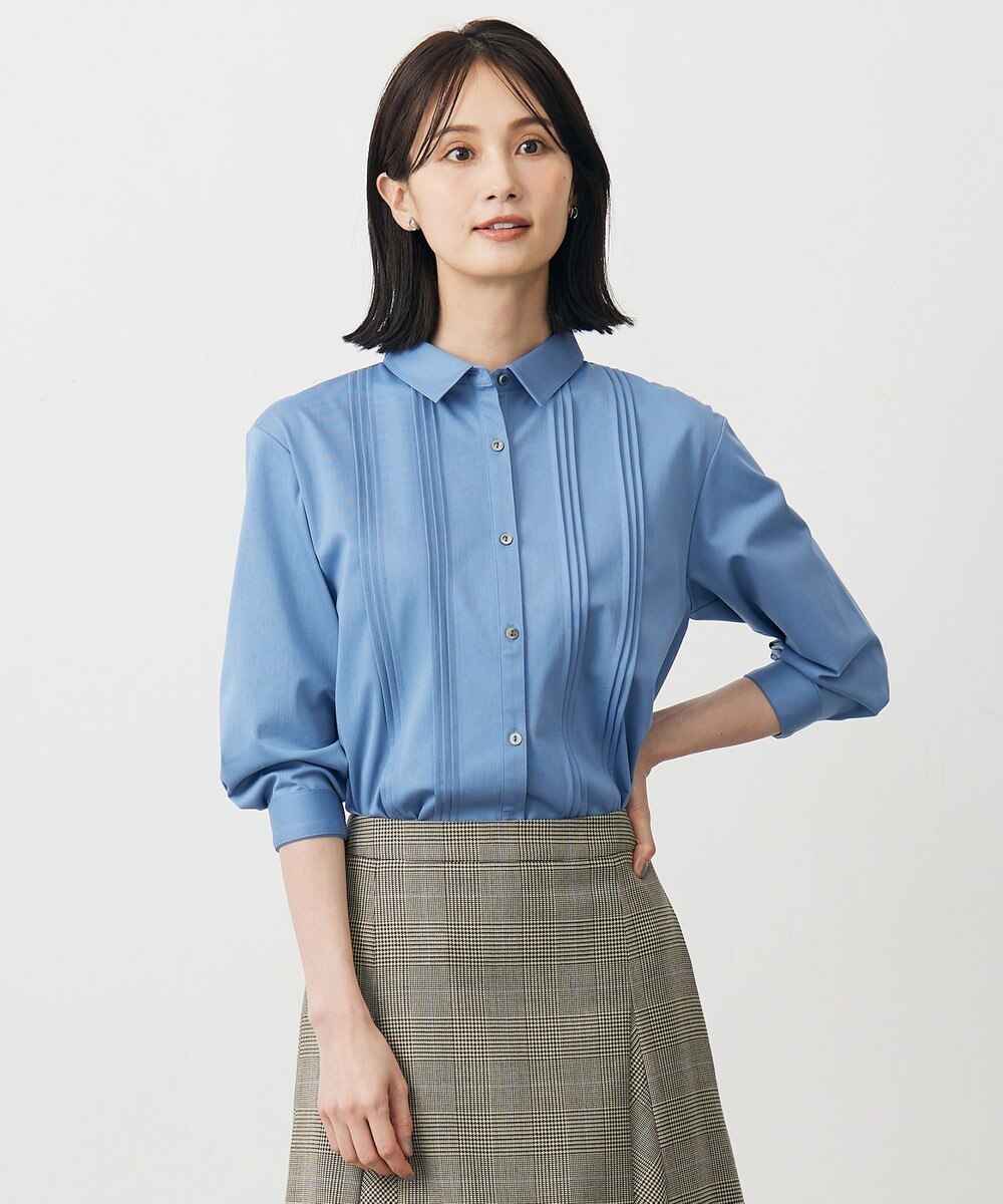 【オンワード】 J.PRESS LADIES S（小さいサイズ）>トップス コンパクトトリコット シャツライク カットソー ブルー S レディース