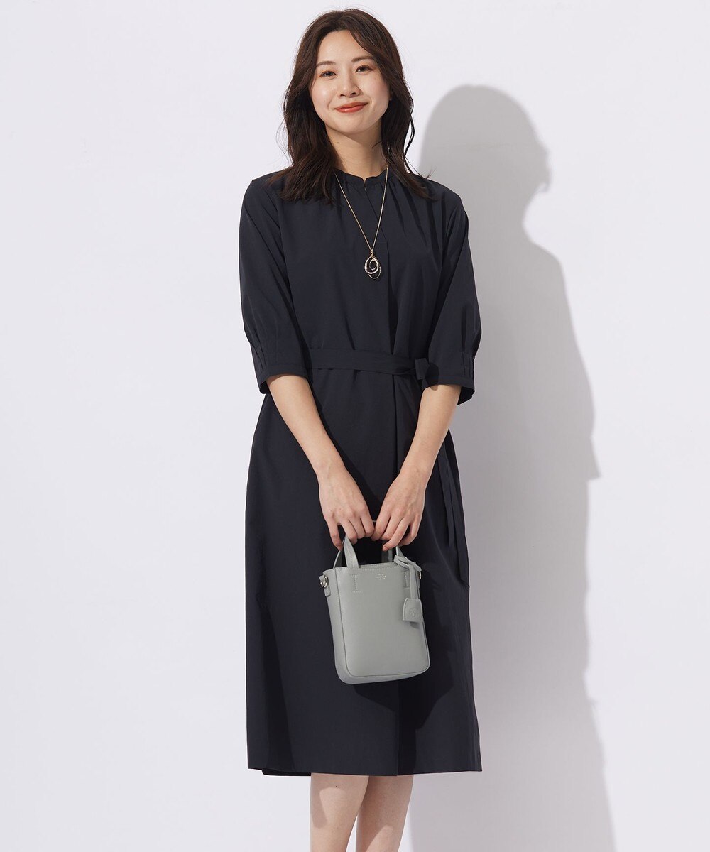 【オンワード】 J.PRESS LADIES L（大きいサイズ）>ワンピース 【洗える】RENU ソフトタイプライター ワンピース ネイビー T15 レディース