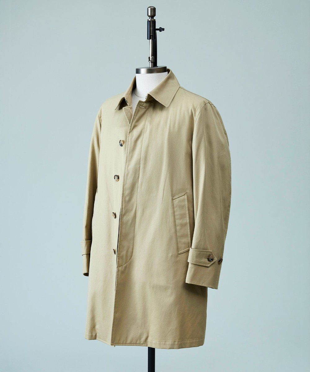 【オンワード】 J.PRESS MEN>ジャケット/アウター 【定番】コンパクトスピンギャバジン ステンカラーコート_25年モデル ベージュ S メンズ 【オンワード】 J.PRESS MEN>ジャケット/アウター 【定番】コンパクトスピンギャバジン ステンカラーコート_25年モデル ベージュ S メンズ